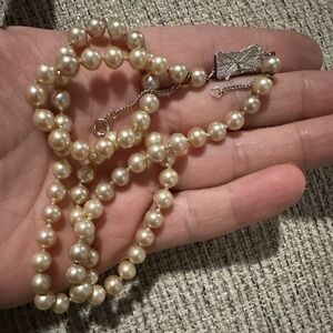 925 Cream Pearl Necklace